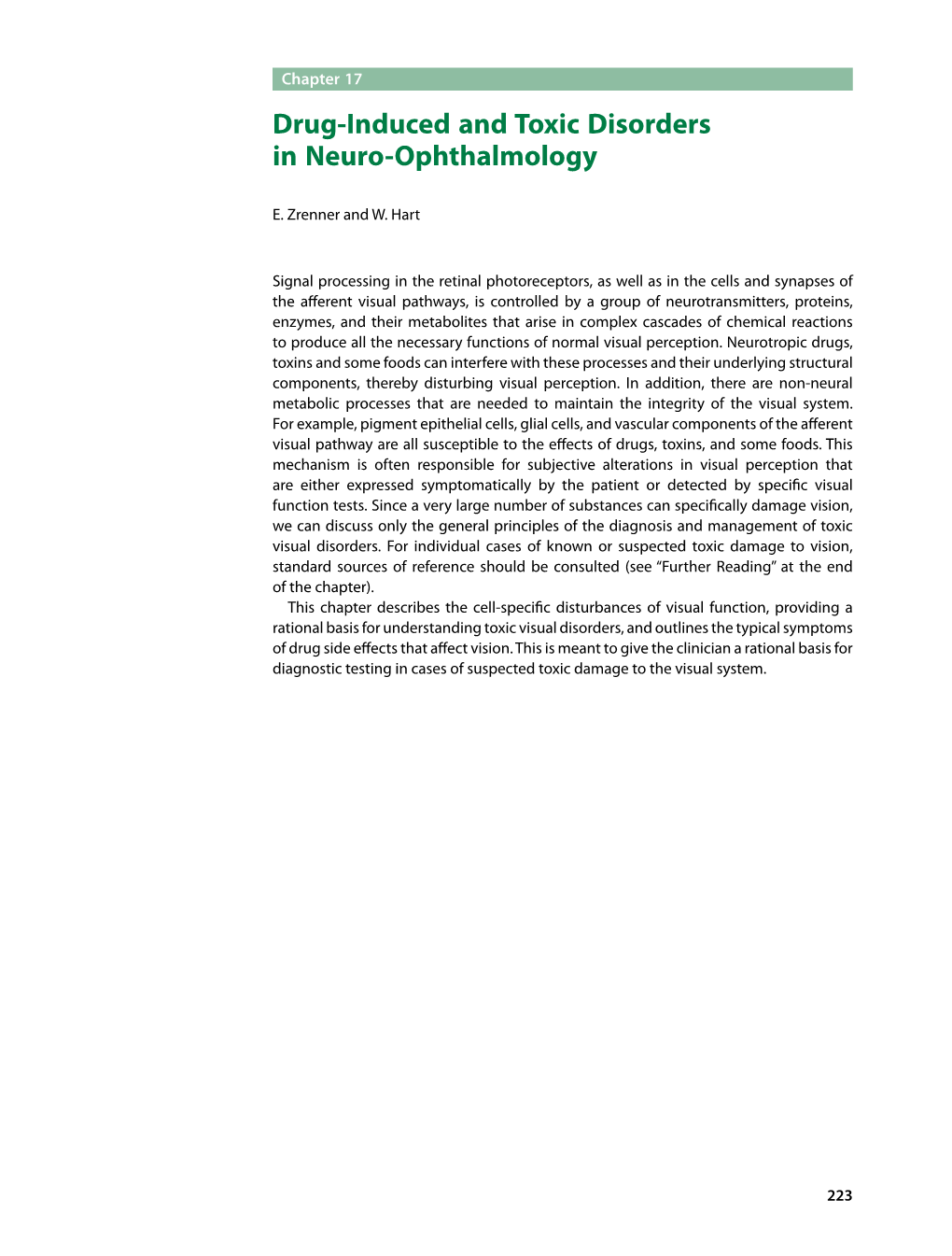 Drug-Induced and Toxic Disorders in Neuro-Ophthalmology