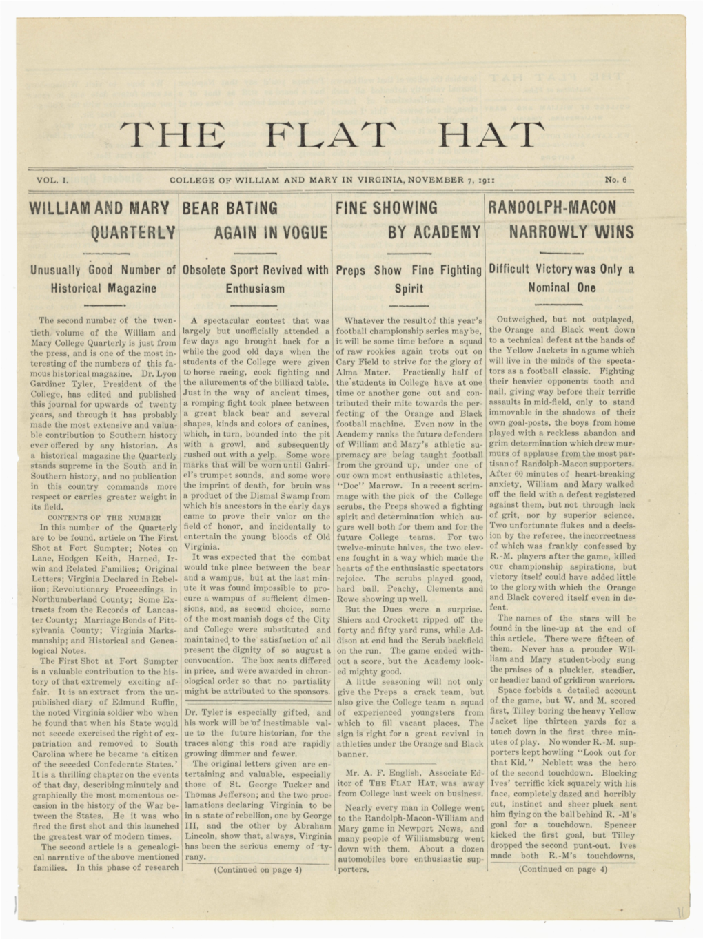 The Flat Hat