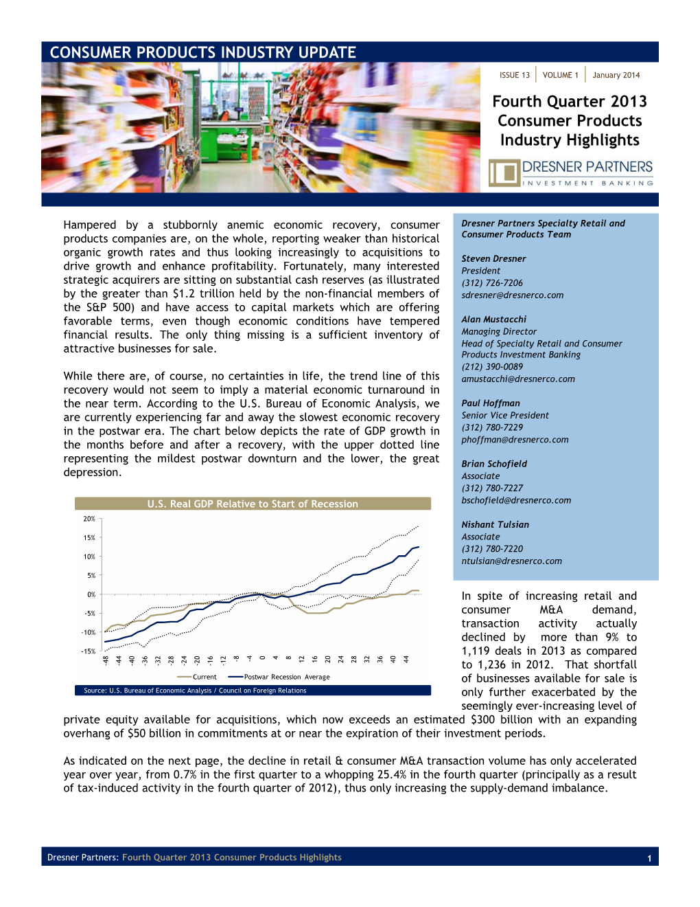 Consumer Products Industry Update