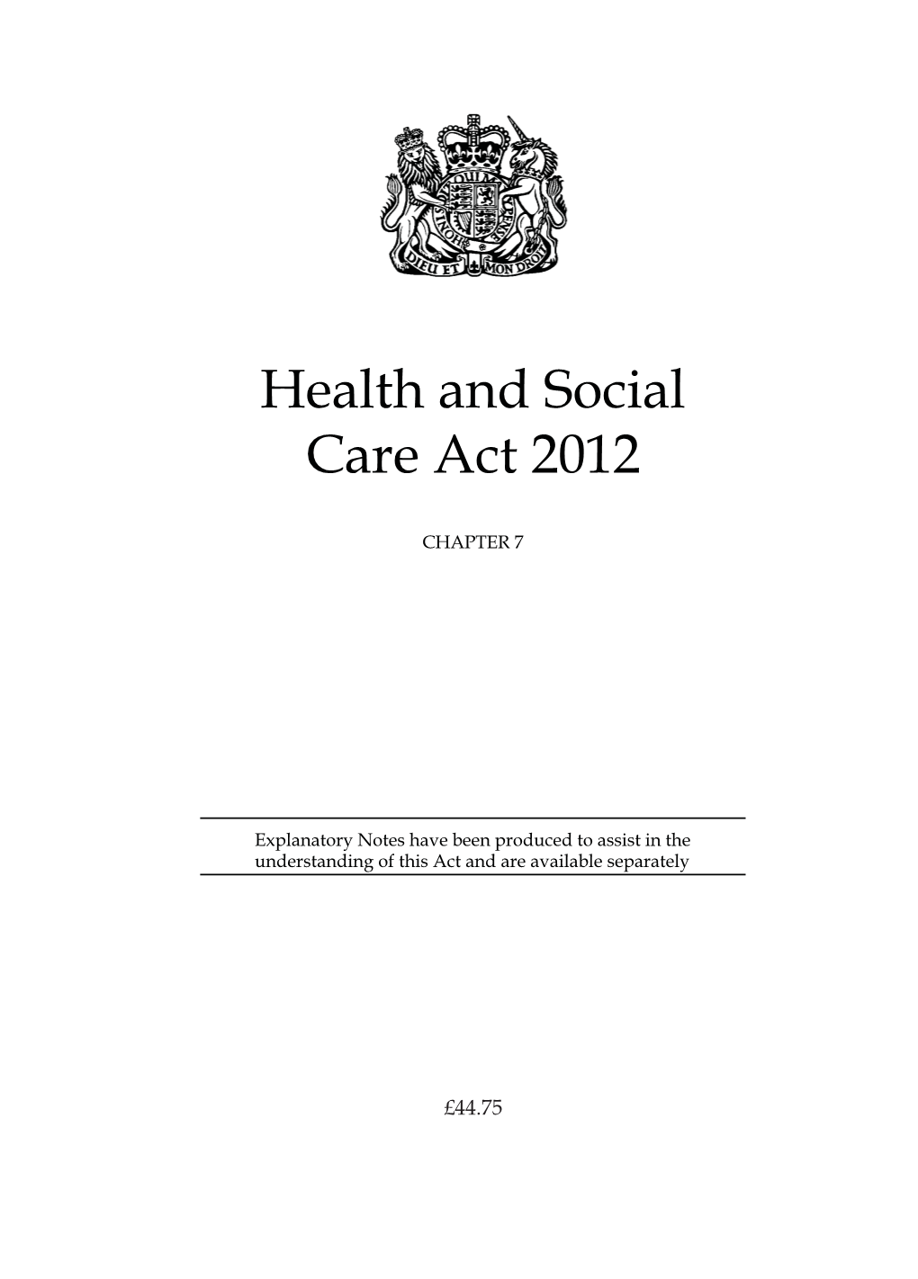 Health and Social Care Act 2012