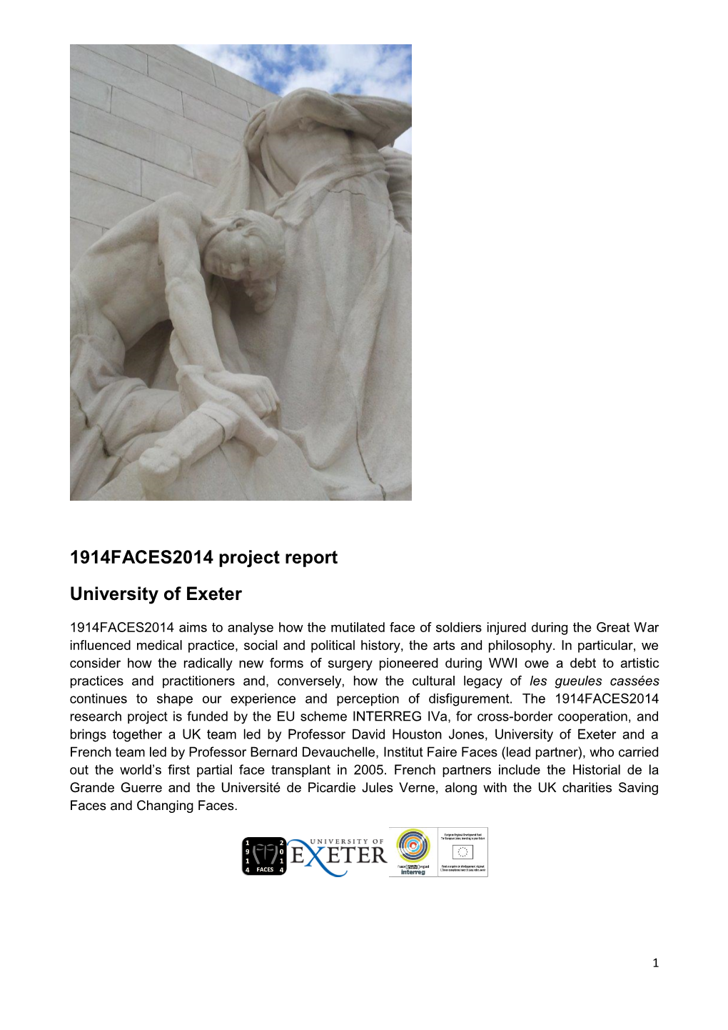 1914FACES2014 Project Report University of Exeter