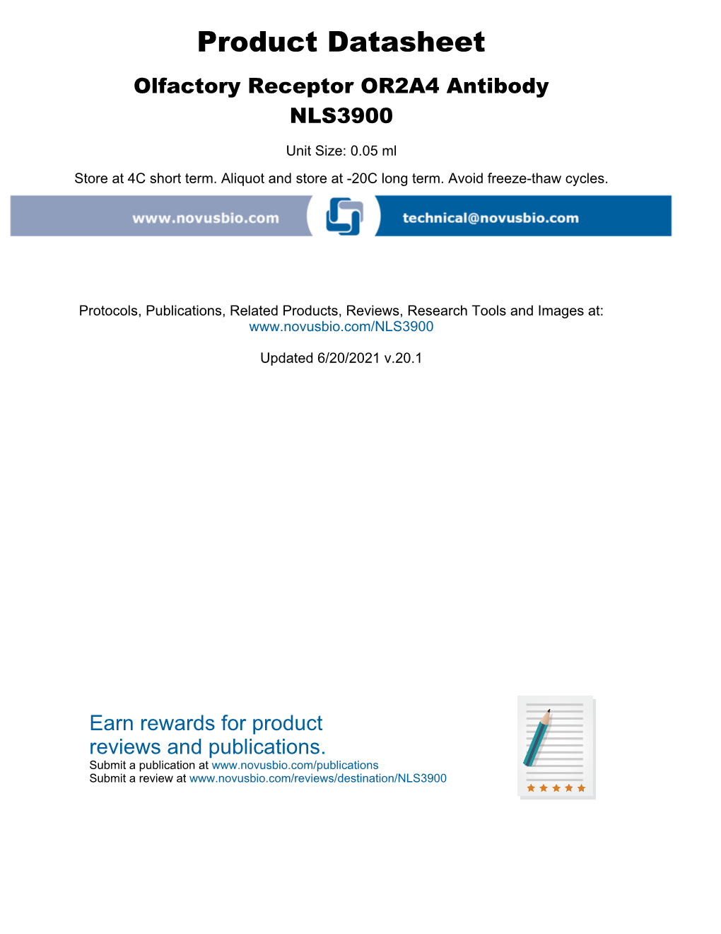 Product Datasheet Olfactory Receptor OR2A4