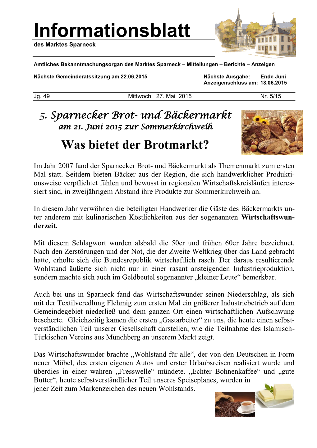 Informationsblatt Des Marktes Sparneck