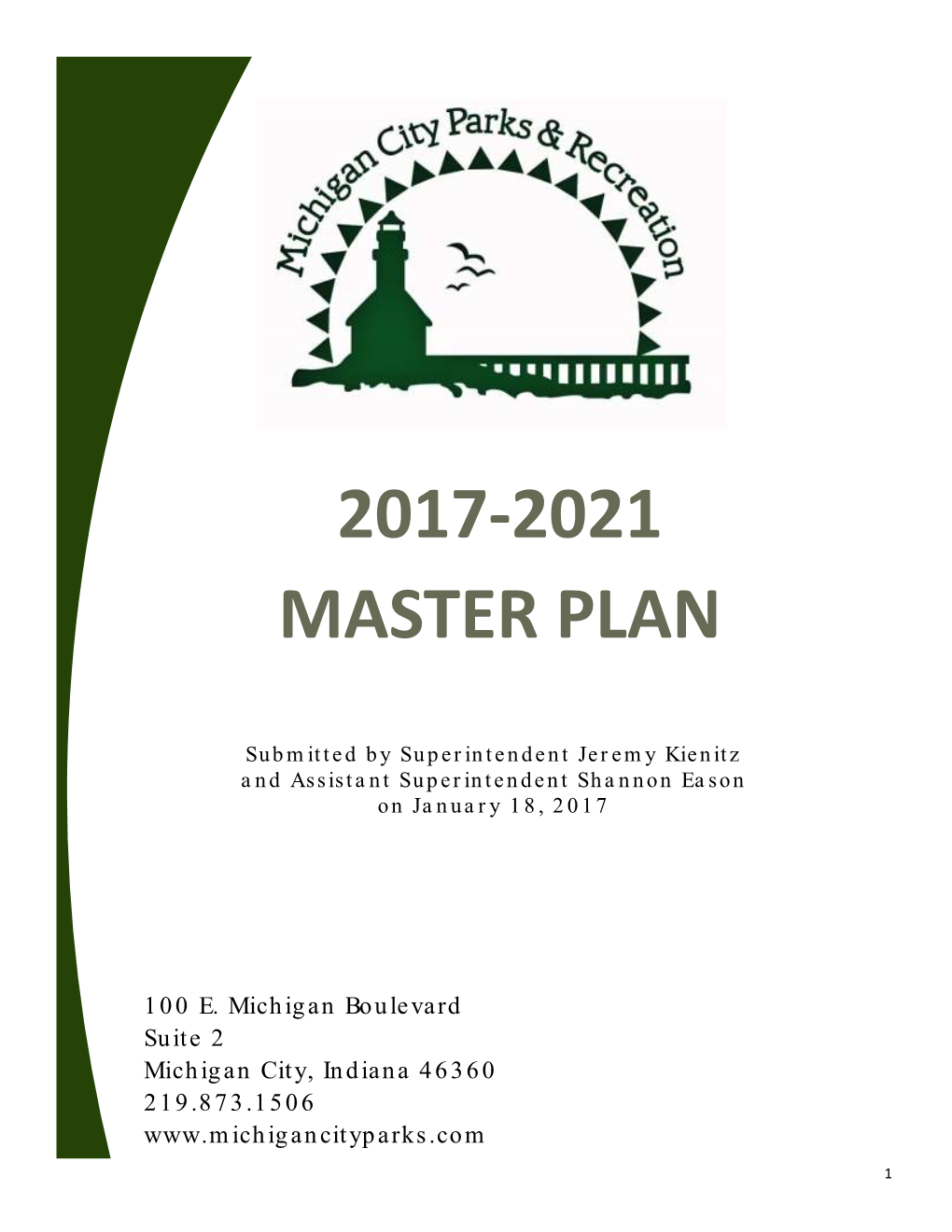 2017-2021 Michigan City Park Department Master Plan