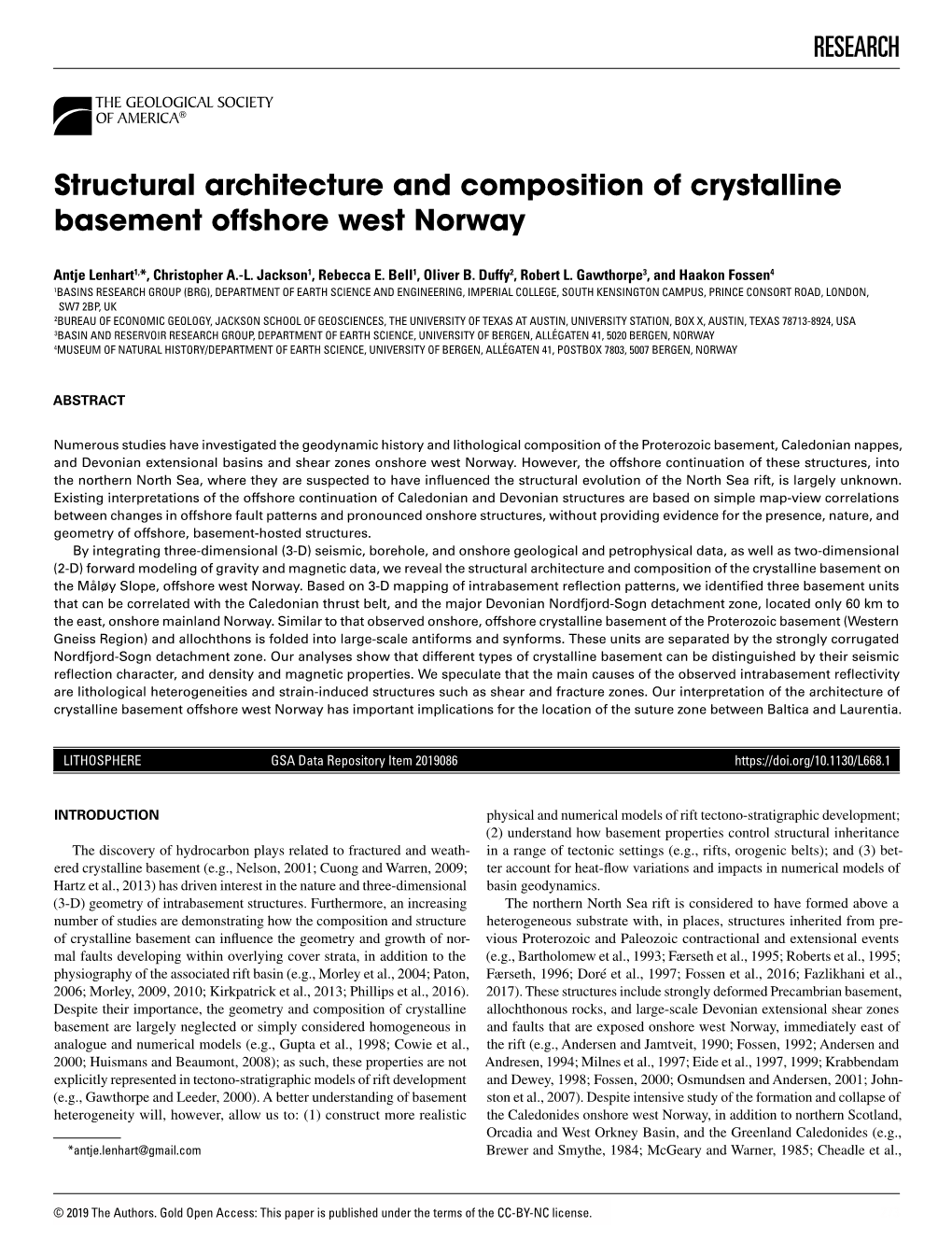 Structural Architecture and Composition of Crystalline Basement Offshore West Norway