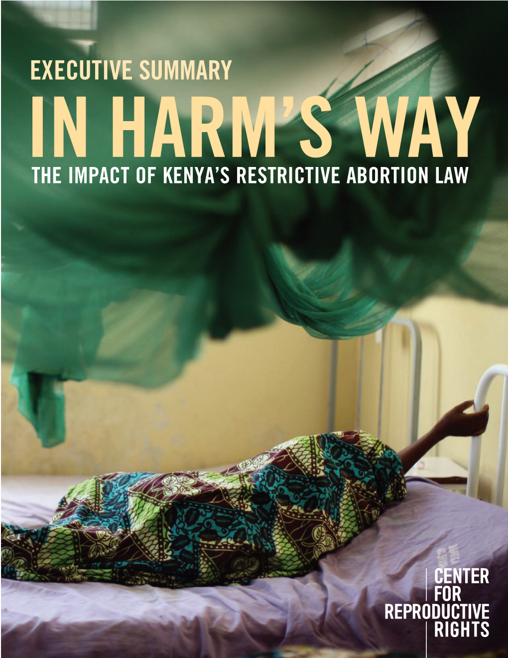 EXECUTIVE SUMMARY in HARM’S WAY the IMPACT of KENYA’S RESTRICTIVE ABORTION LAW © 2010 Center for Reproductive Rights
