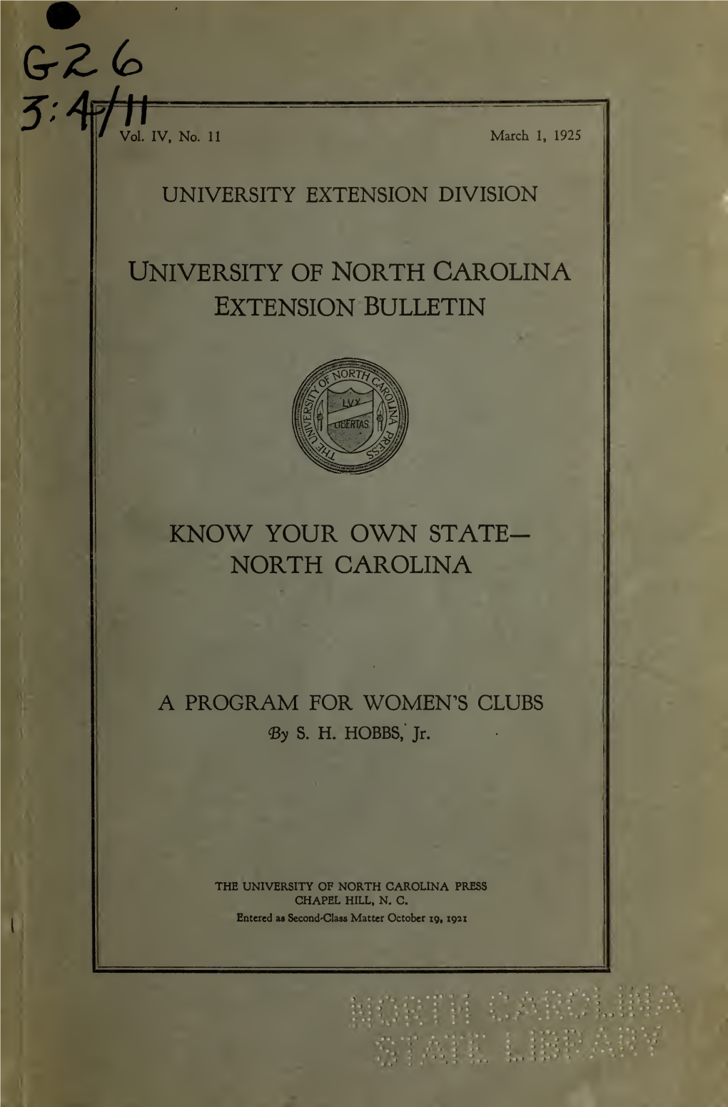 Know Your Own State- North Carolina