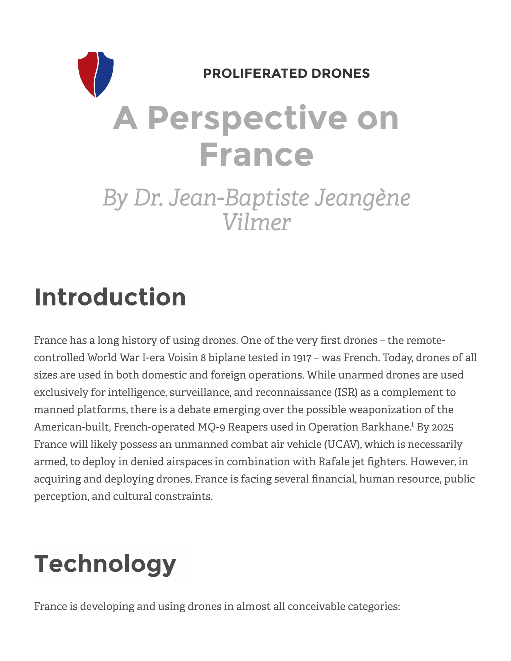 A Perspective on France by Dr