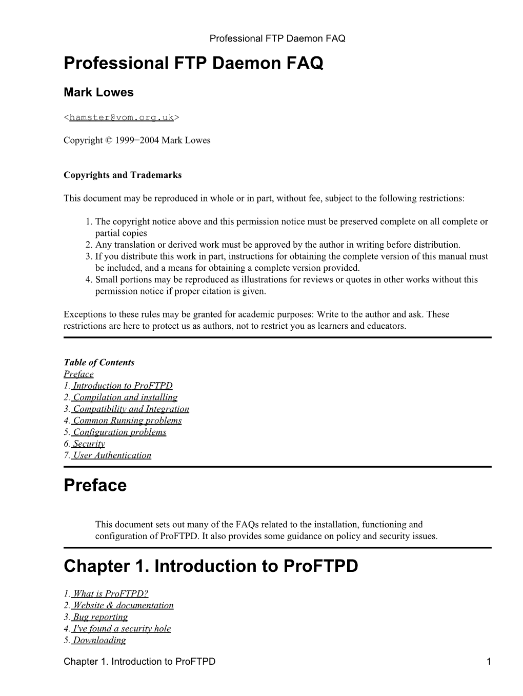 Professional FTP Daemon FAQ Professional FTP Daemon FAQ