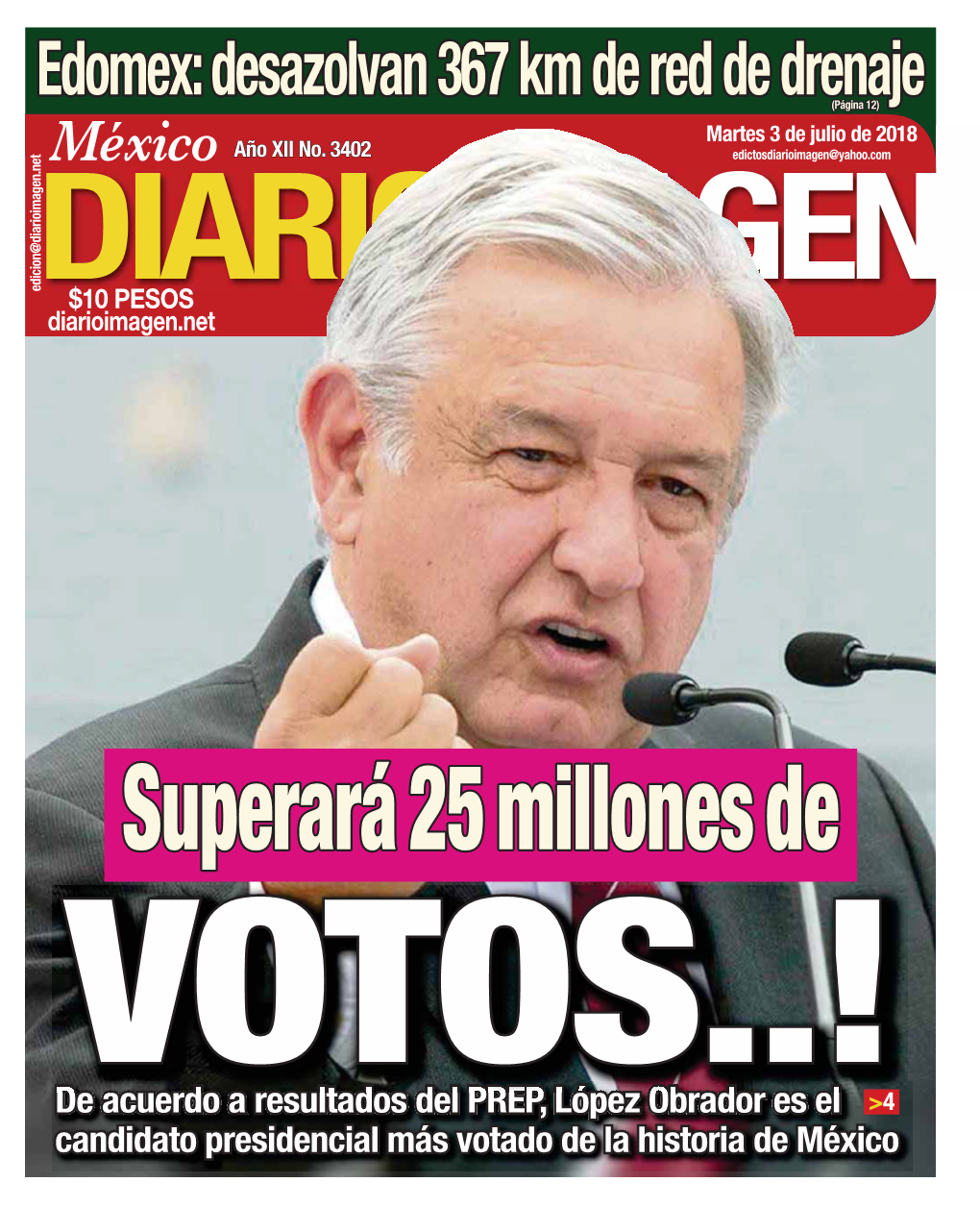 Edomex: Desazolvan 367 Km De Red De Drenaje (Página 12) México Martes 3 De Julio De 2018 Año XII No