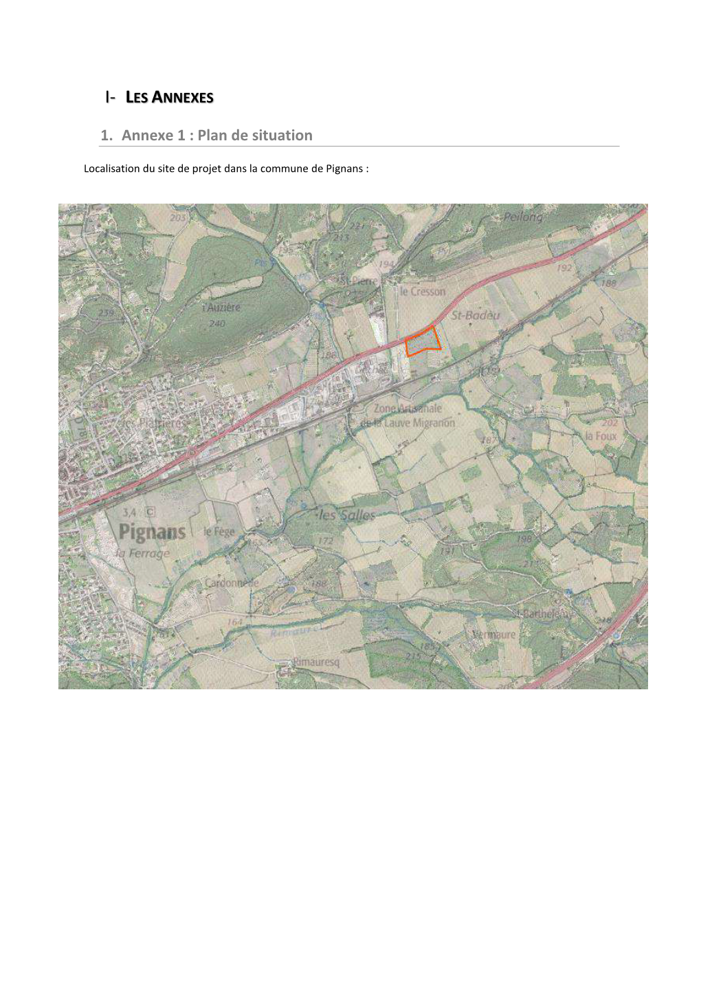 Annexe 1 : Plan De Situation 1