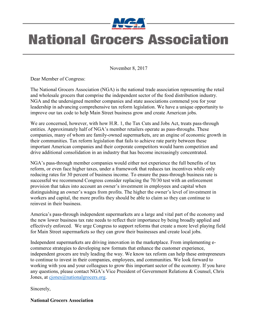 The National Grocers Association