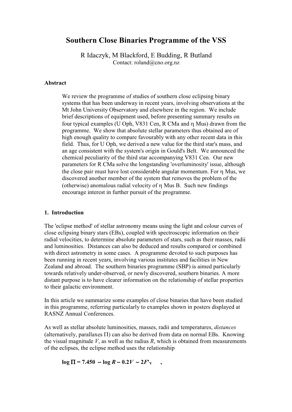 Idaczyk Et Al (Southern Stars 2013 52 3 Pp16-22)