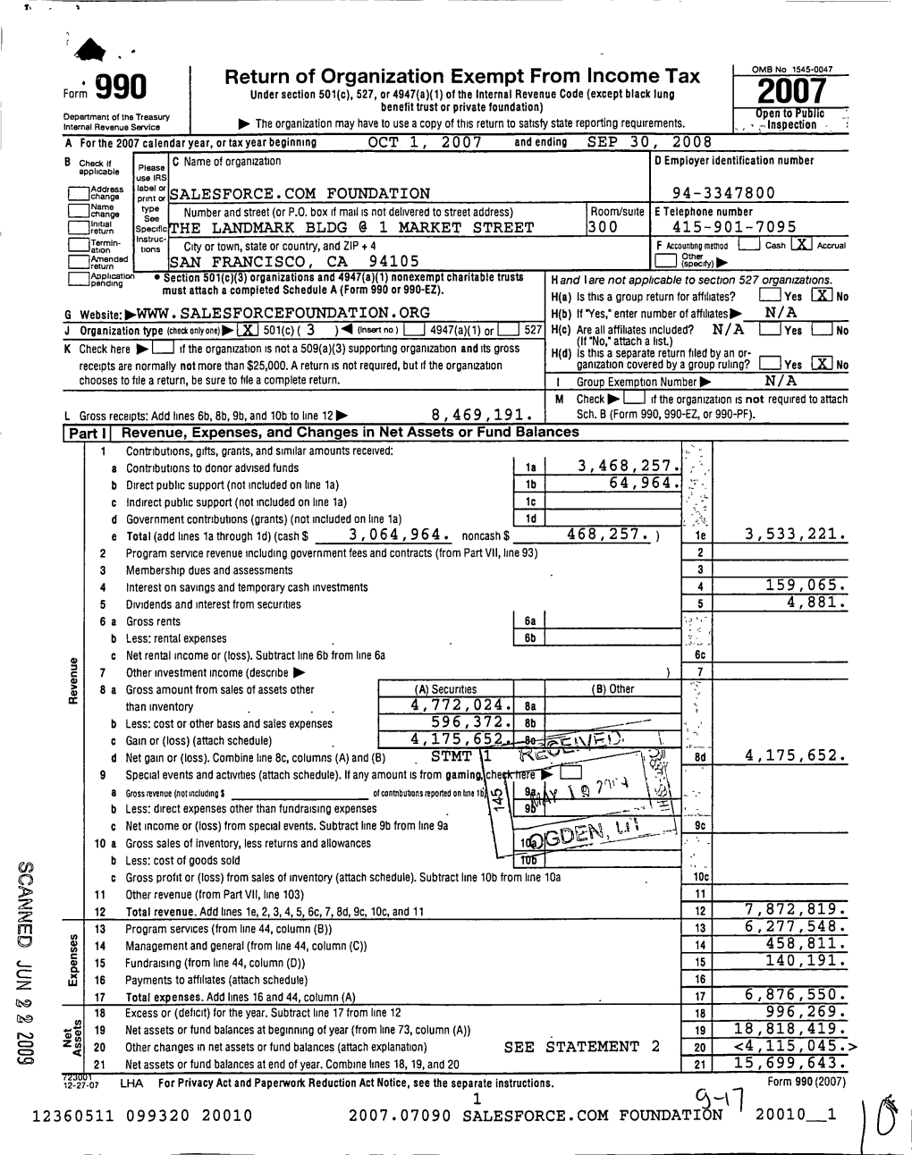 Return of Organization Exempt from Income Tax