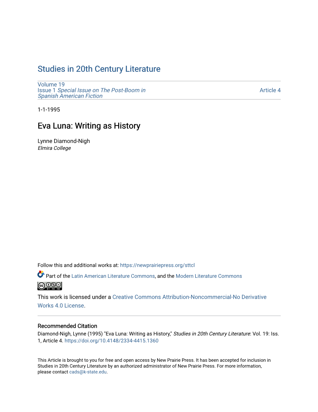 Eva Luna: Writing As History