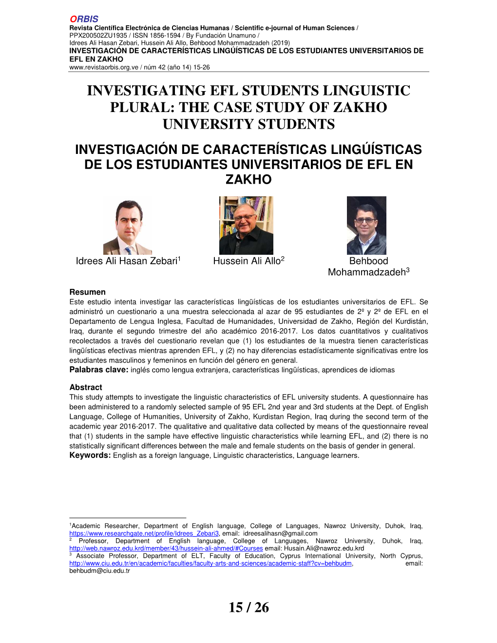 Investigación De Características