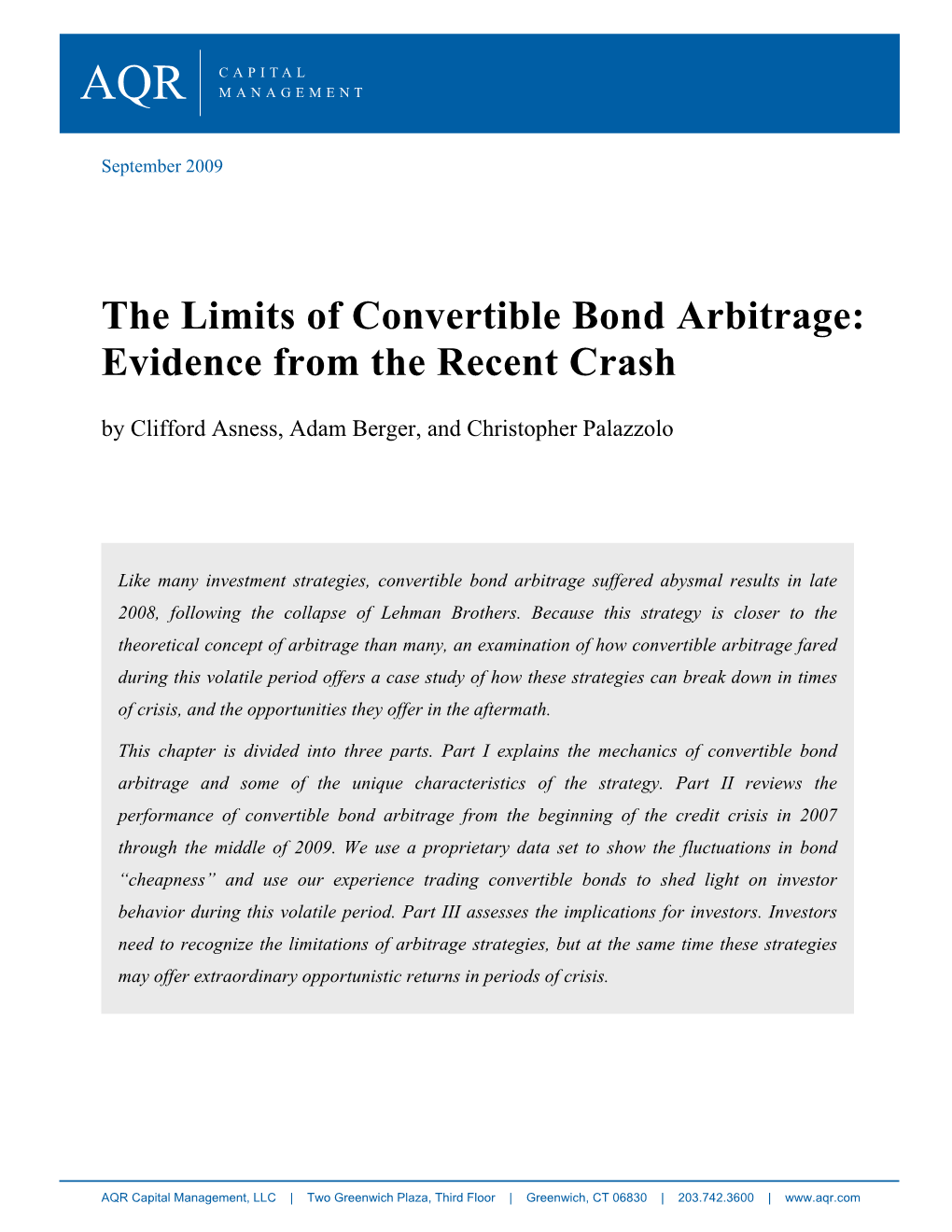 The Limits of Convertible Bond Arbitrage: Evidence from the Recent Crash