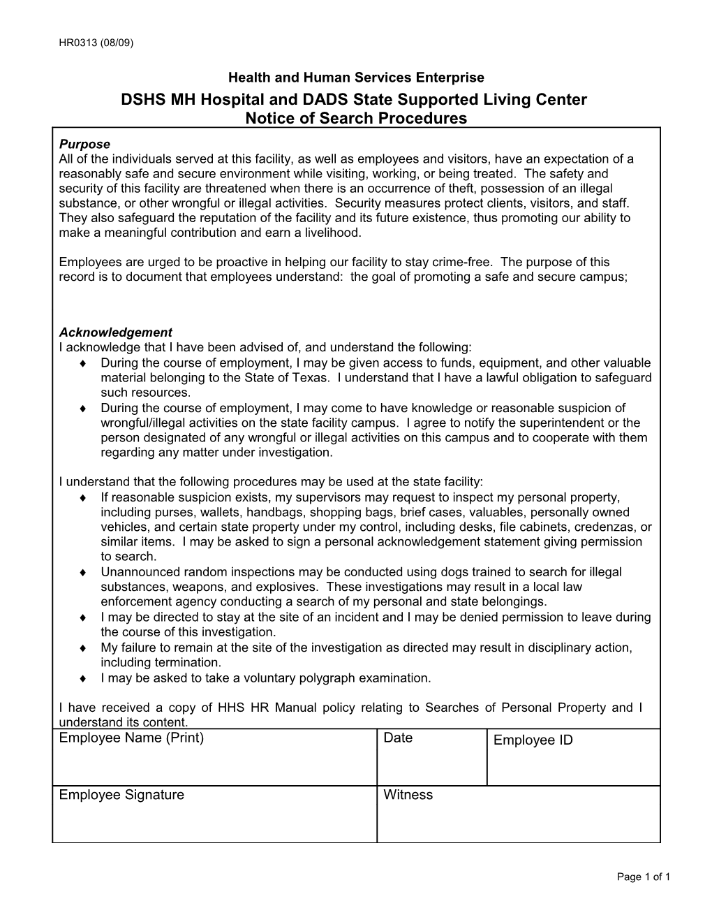 HR 86 - Consent to Search