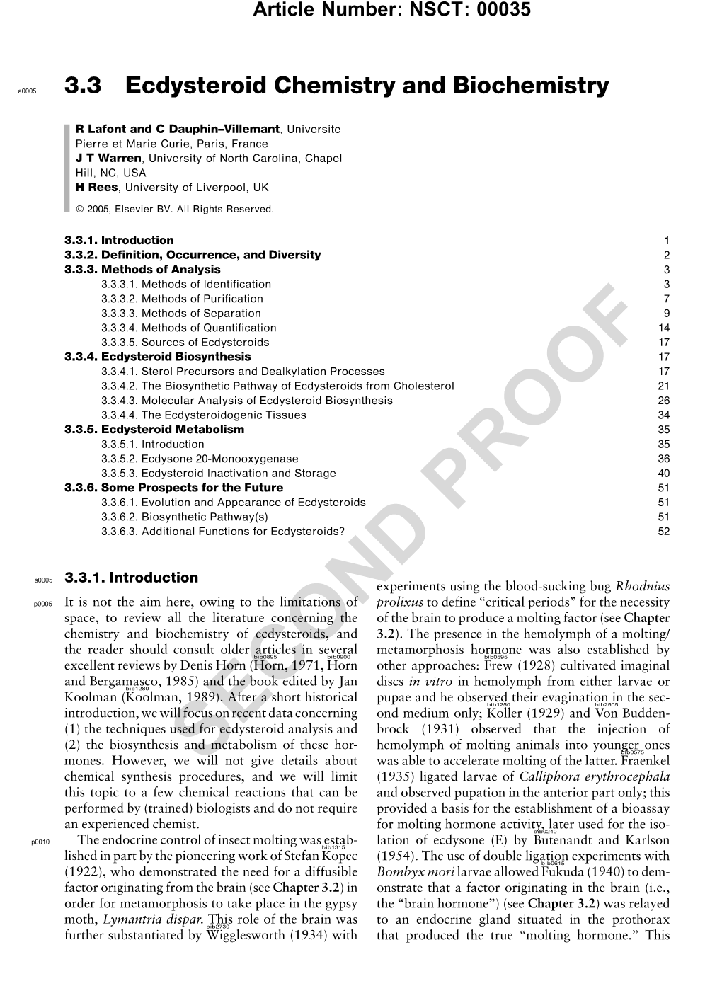 SECOND Proofbib0855 Ecdysone 22-Stearate Gryllus Bimaculatus Hoffmann Et Al