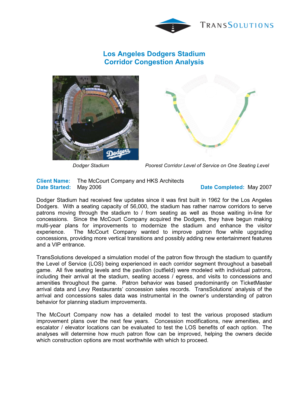 Dodgers Stadium Corridor Congestion Analysis