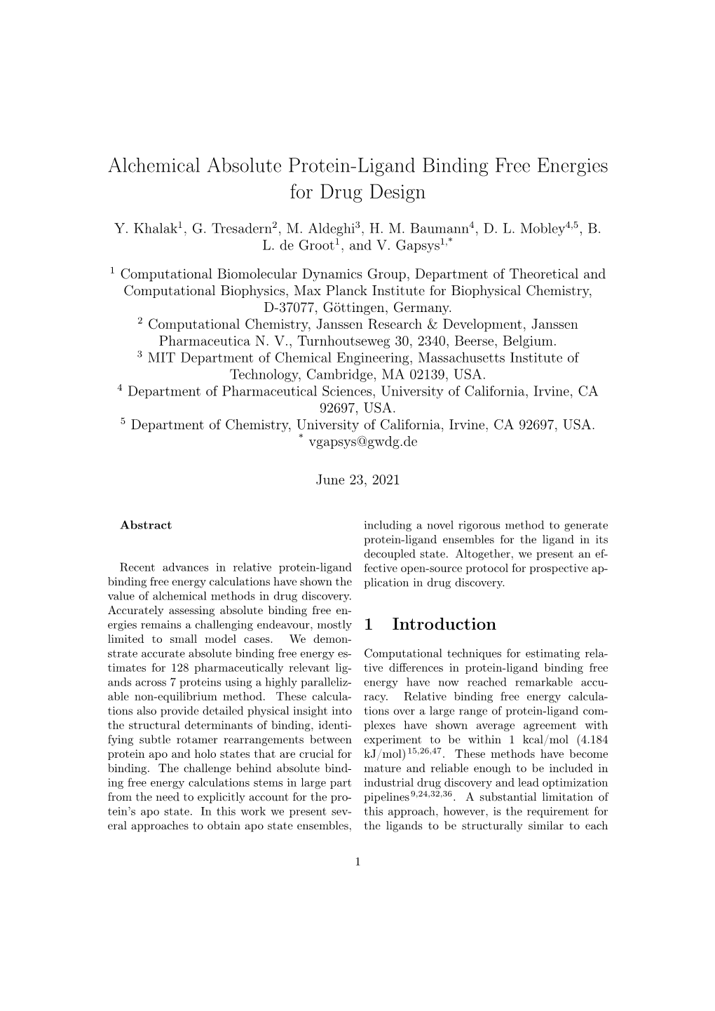 Alchemical Absolute Protein-Ligand Binding Free Energies for Drug Design