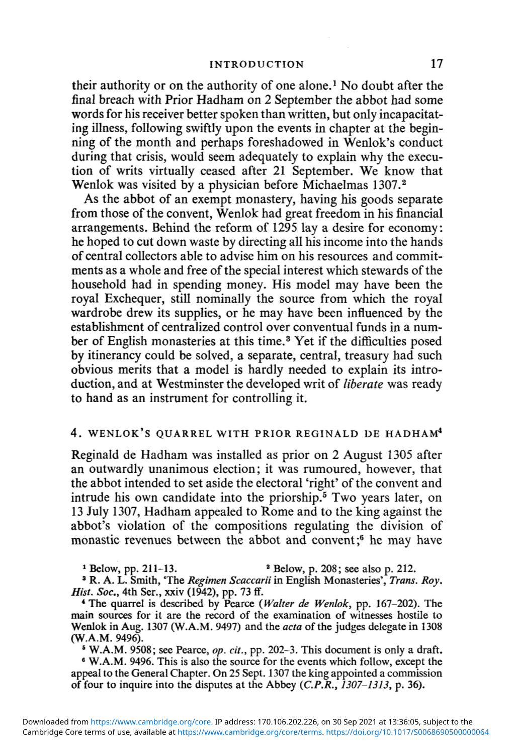 4. Wenlok's Quarrel with Prior Reginald De Hadham