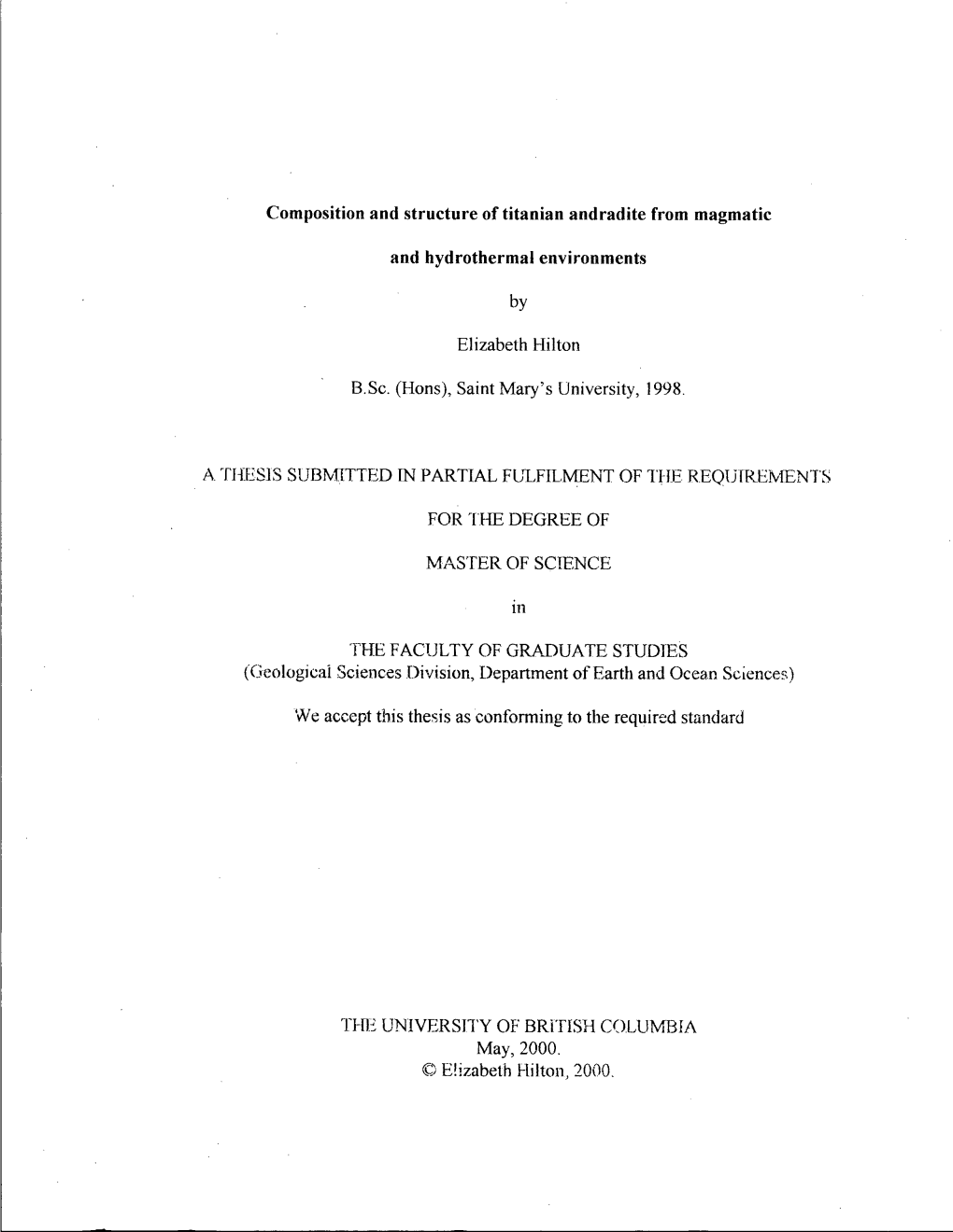 Composition and Structure of Titanian Andradite from Magmatic And