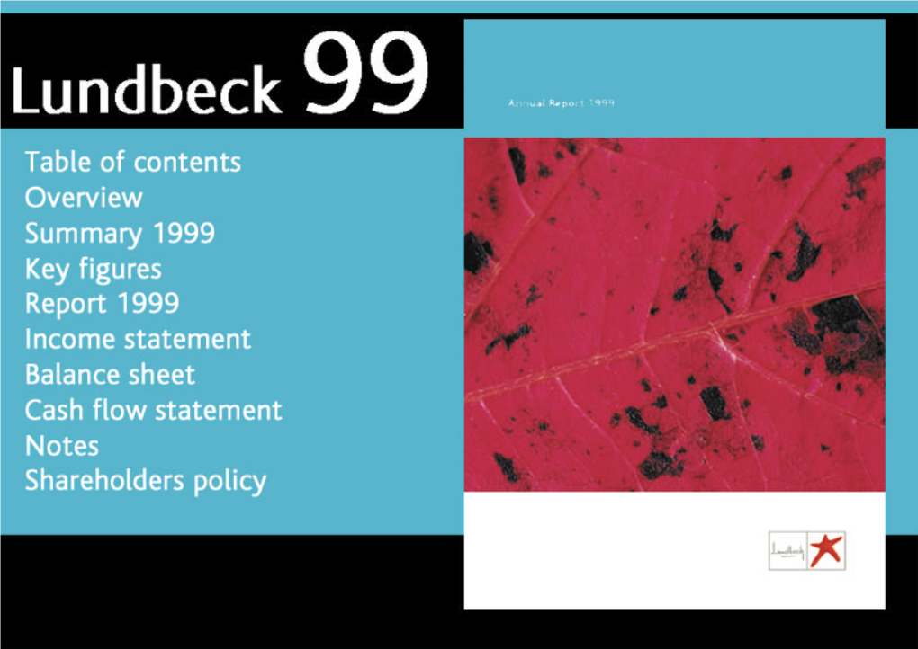 Annual Report 1999 1999 Was Both an Eventful and a Successful Year for H