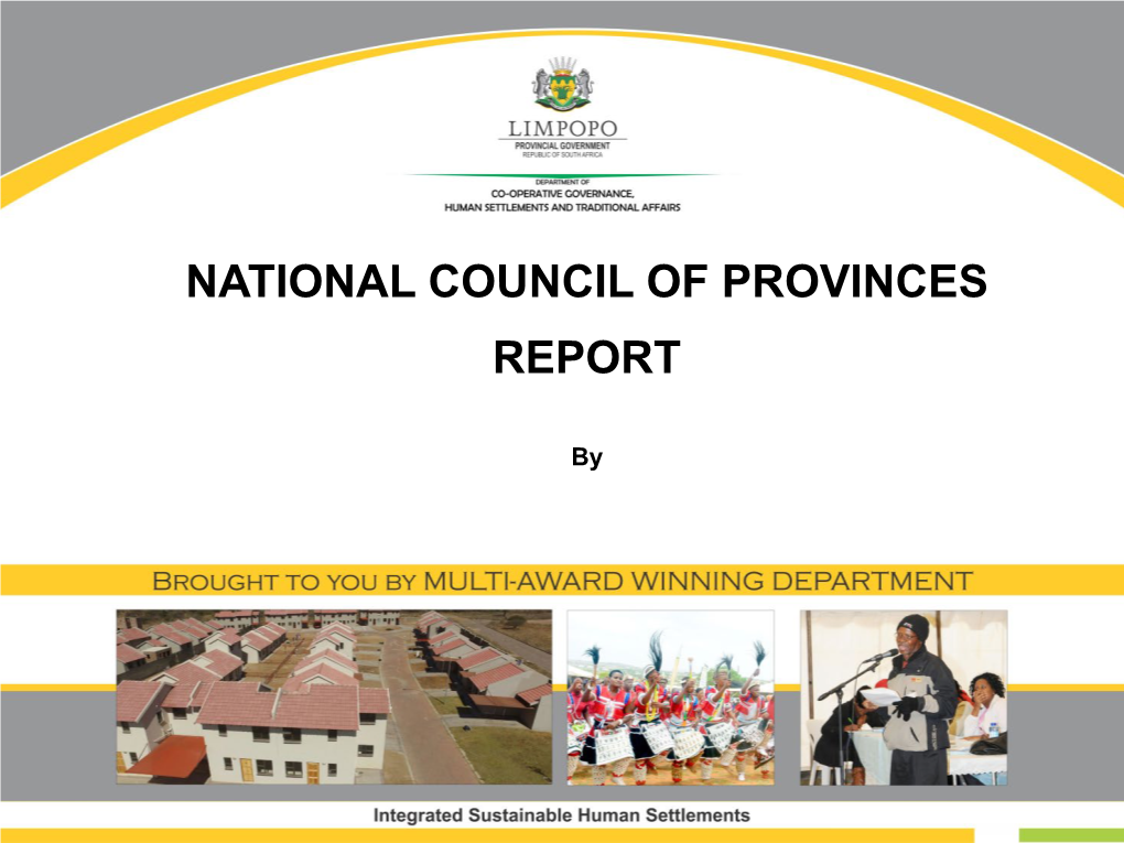 National Council of Provinces Report