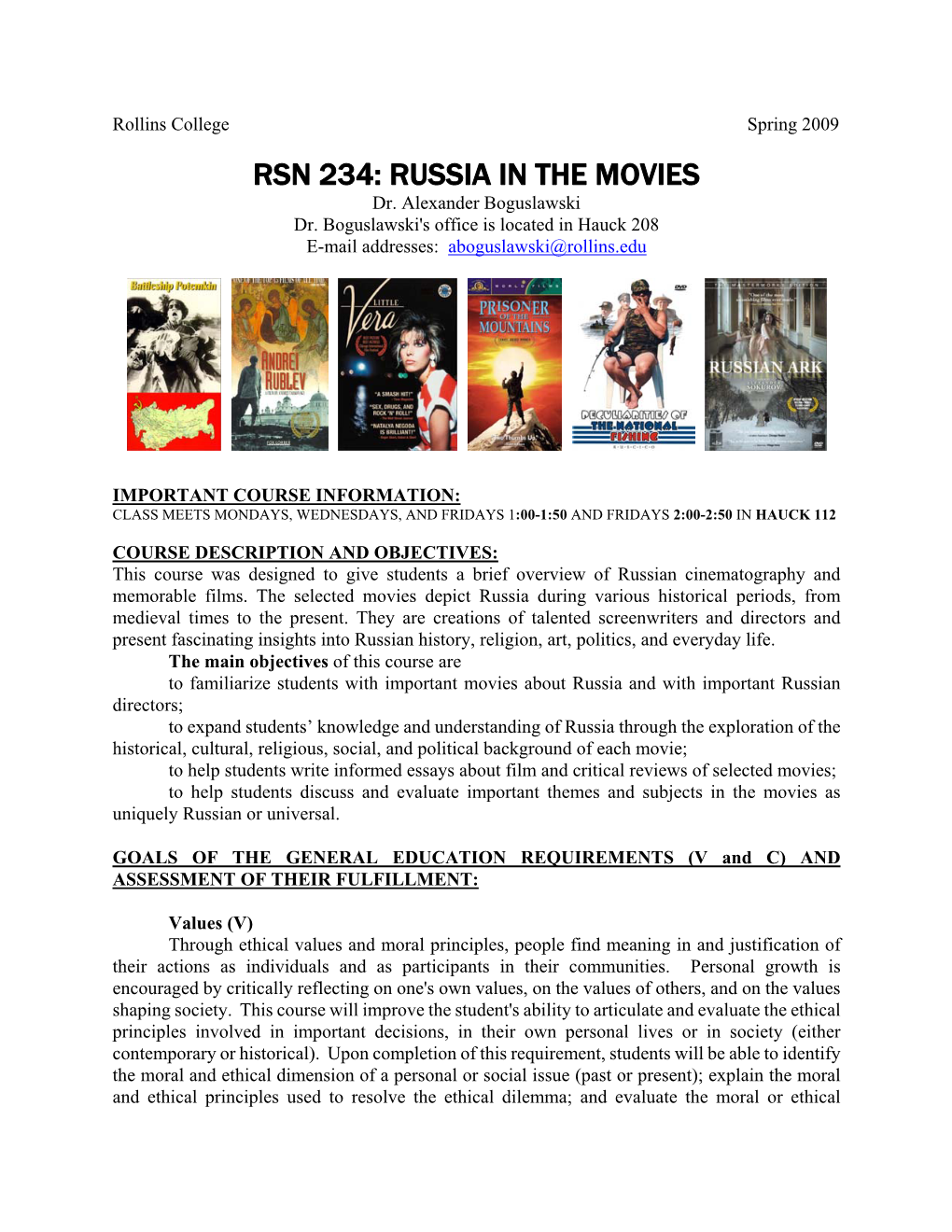 Rsn 234 Russia in the Movies