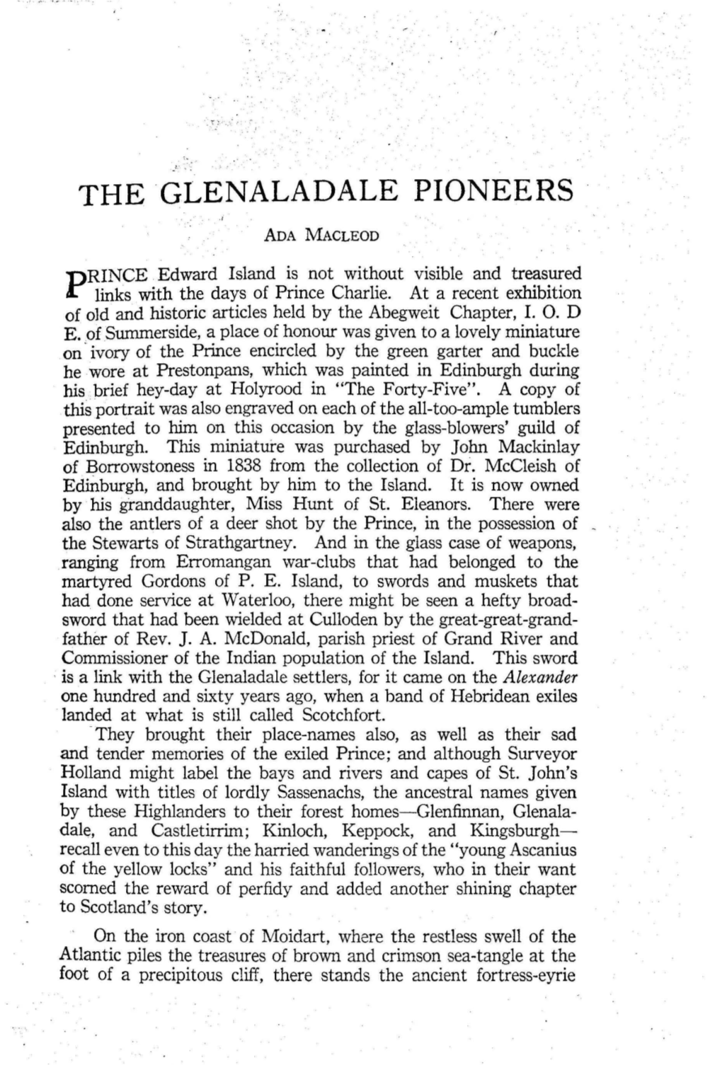 Theglenaladale Pioneers