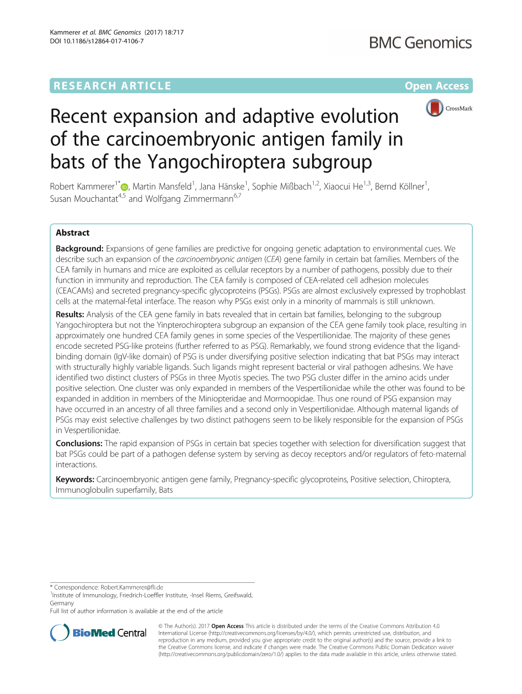 Recent Expansion and Adaptive Evolution of the Carcinoembryonic