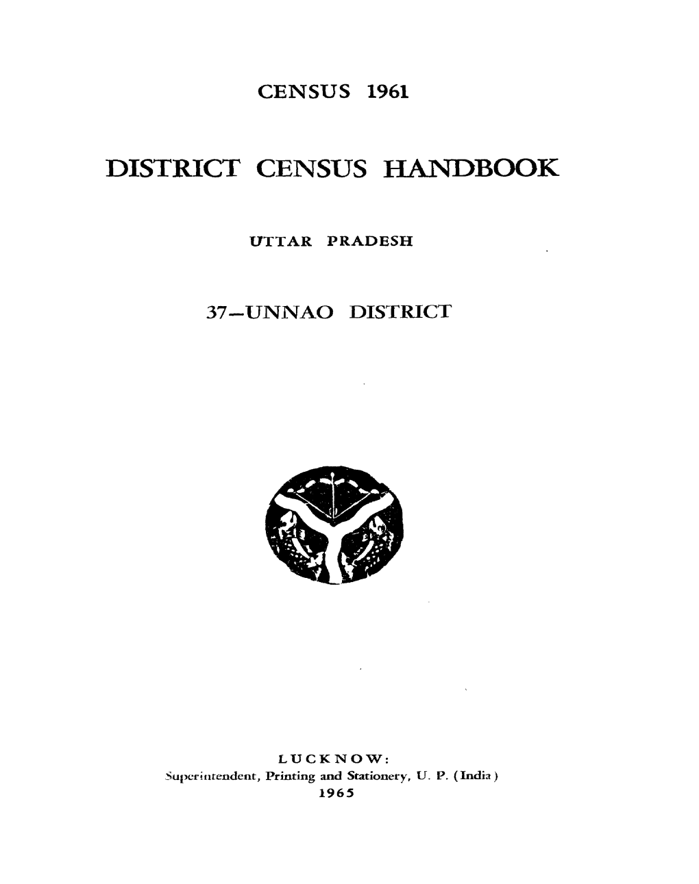 District Census Handbook, 37-Unnao, Uttar Pradesh