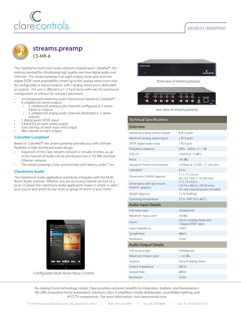 Streams.Preamp CS-MR-8