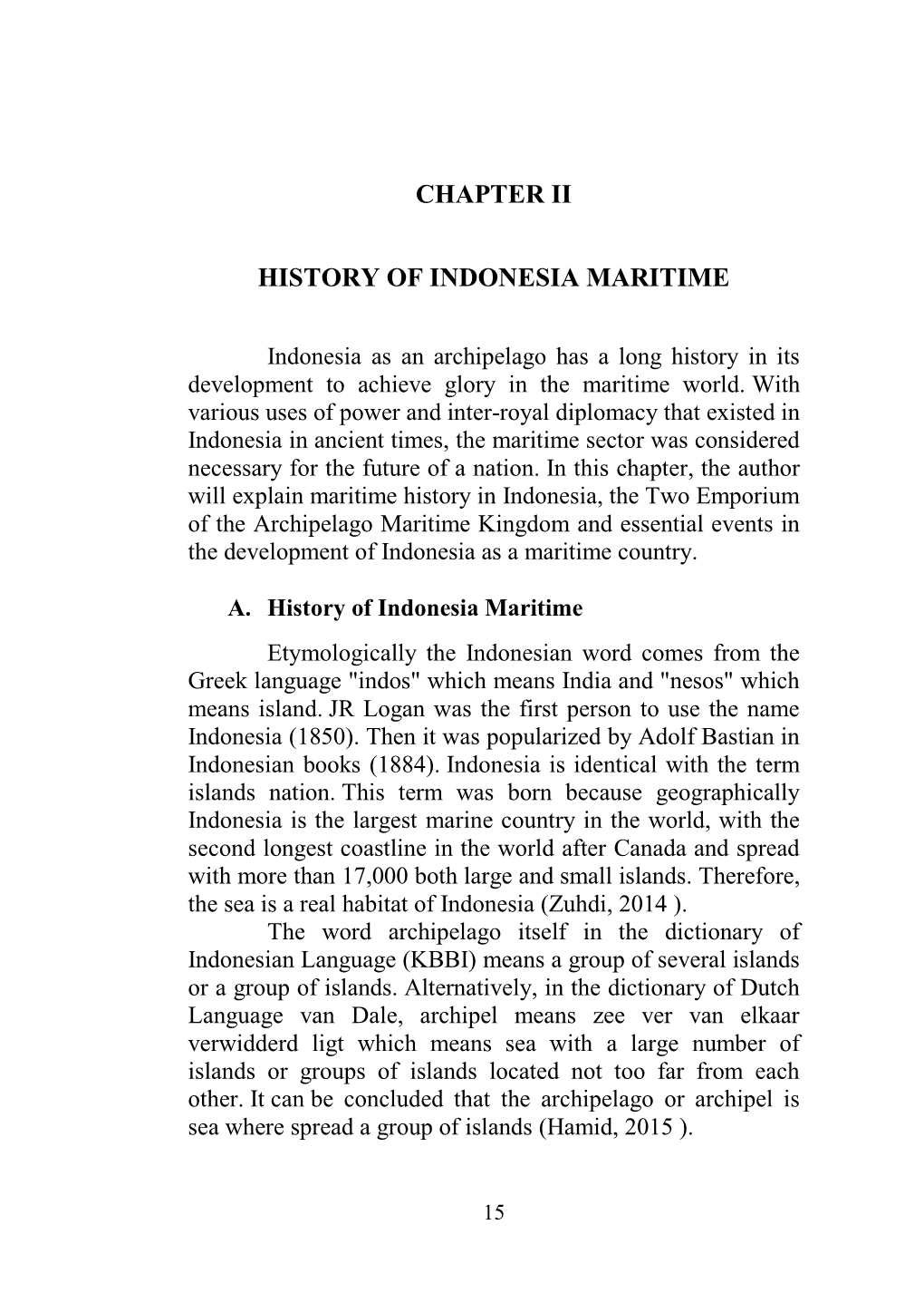 Chapter Ii History of Indonesia Maritime