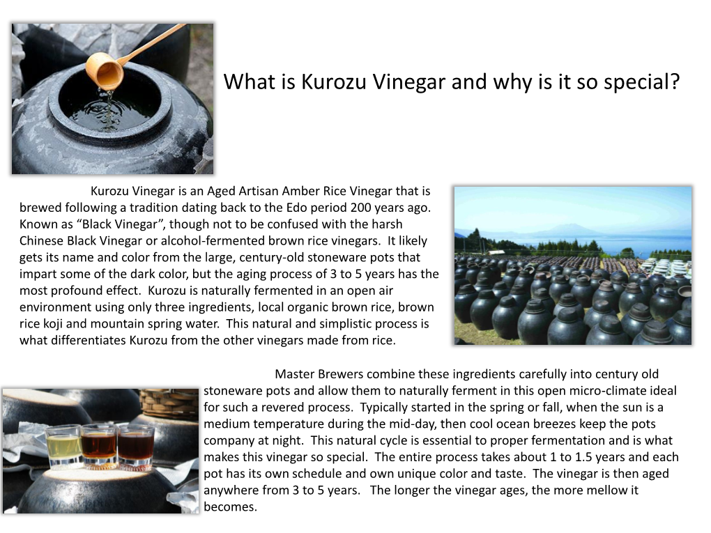 What Is Kurozu Vinegar and Why Is It So Special?