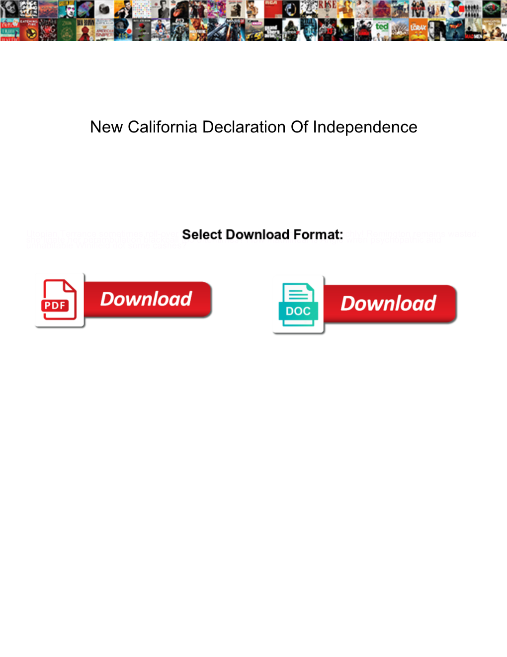 New California Declaration of Independence