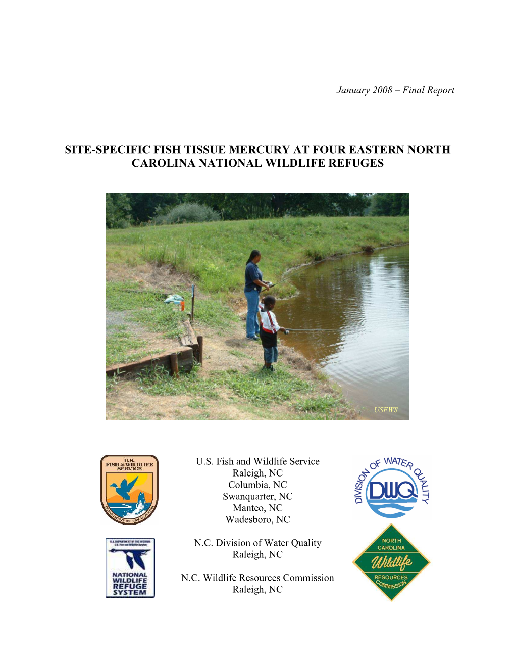 Site-Specific Fish Tissue Mercury at Four Eastern North Carolina National Wildlife Refuges