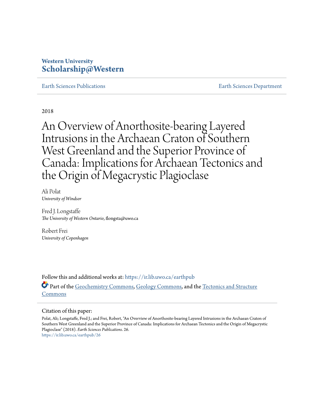 An Overview of Anorthosite-Bearing Layered