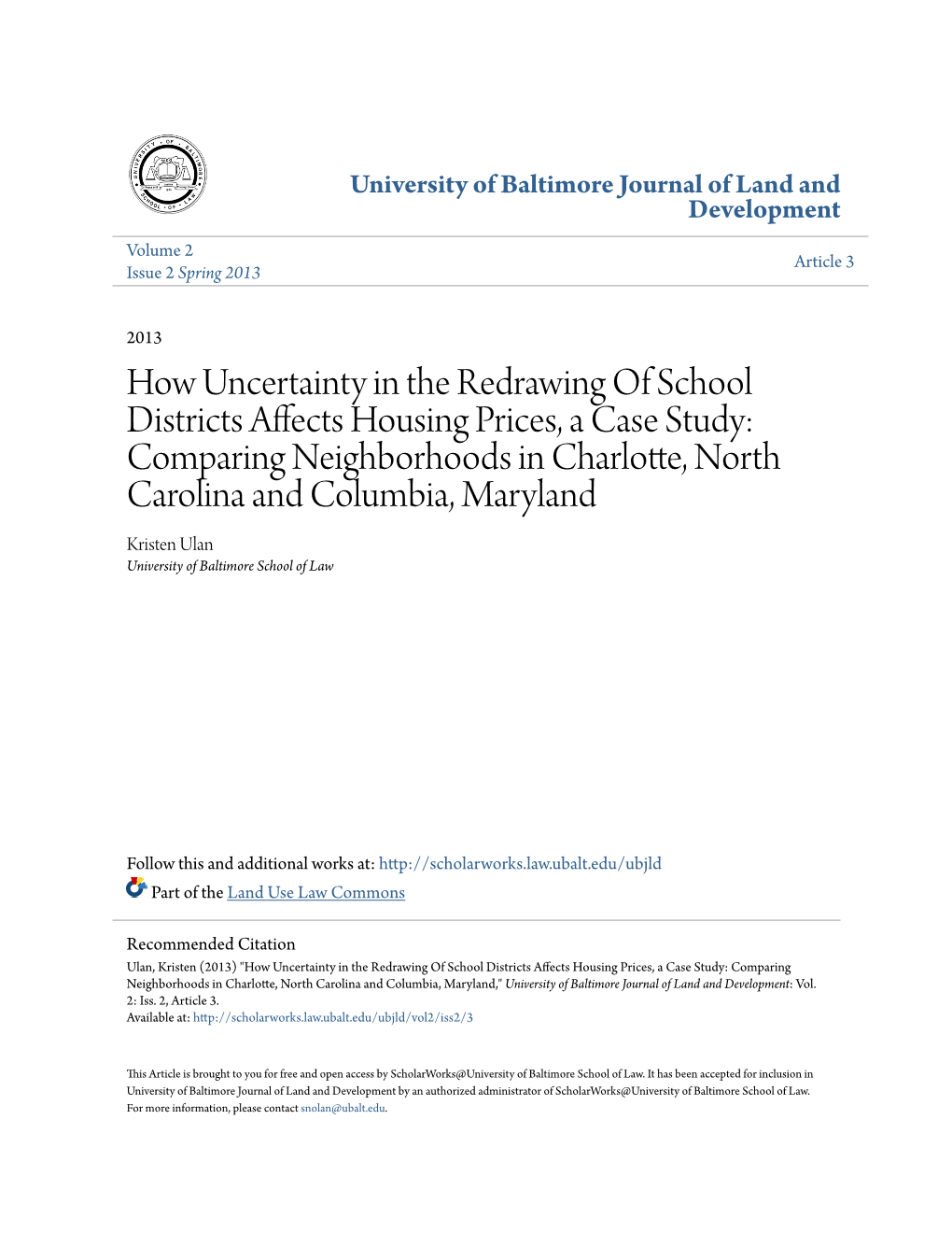 How Uncertainty in the Redrawing of School Districts Affects Housing