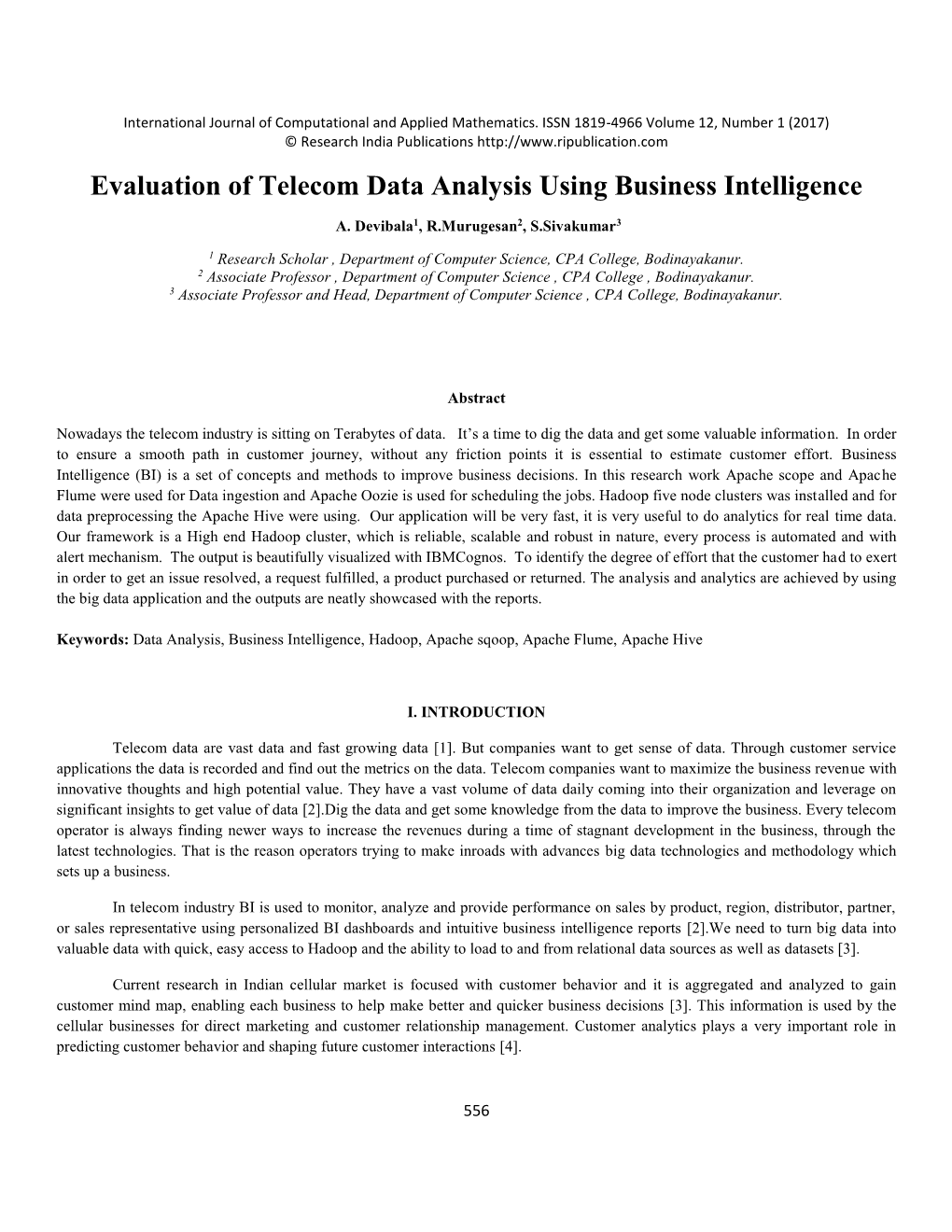Evaluation of Telecom Data Analysis Using Business Intelligence