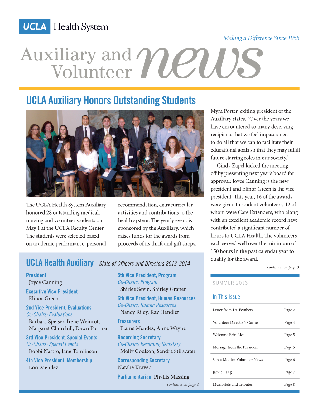 UCLA Auxiliary Honors Outstanding Students