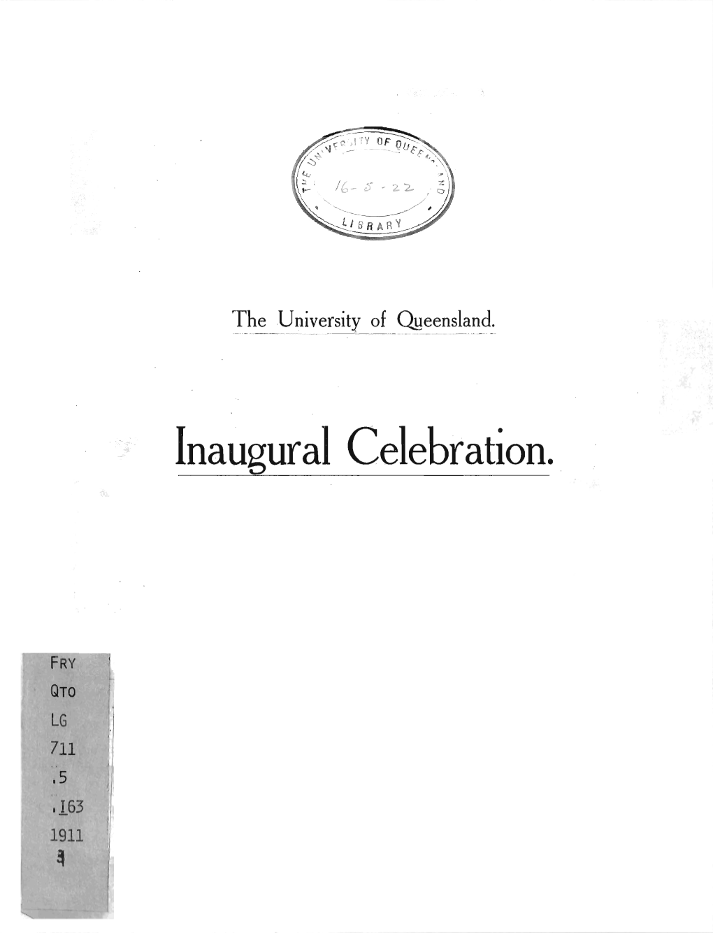 Inaugural Celebration