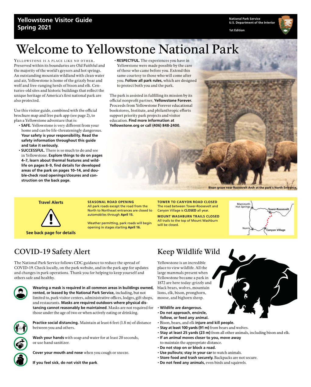 Yellowstone Visitor Guide Spring 2021