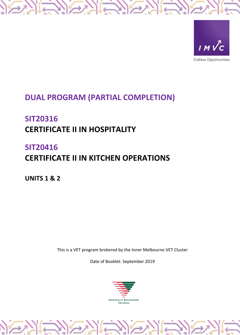 (Partial Completion) Sit20316 Certificate Ii in Hospitality