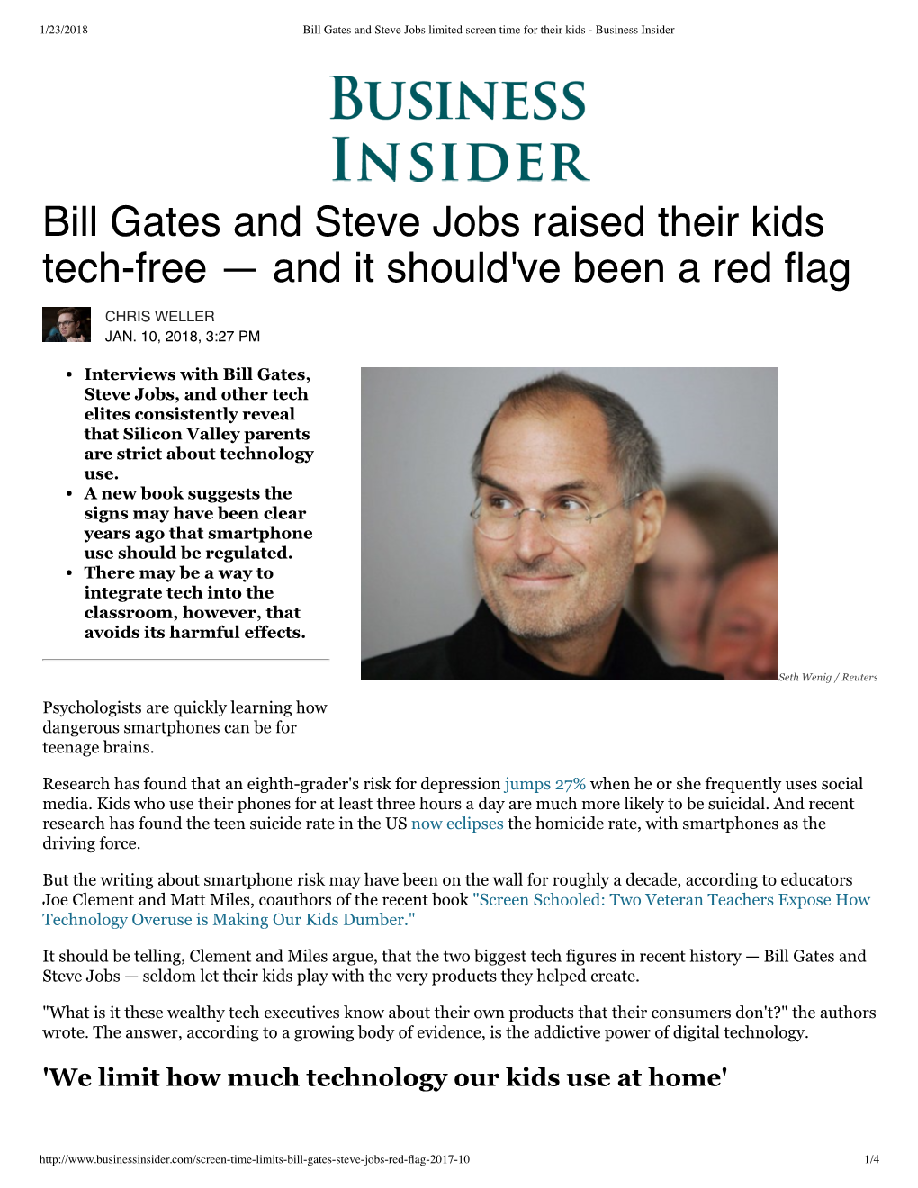 Bill Gates and Steve Jobs Limited Screen Time for Their Kids - Business Insider