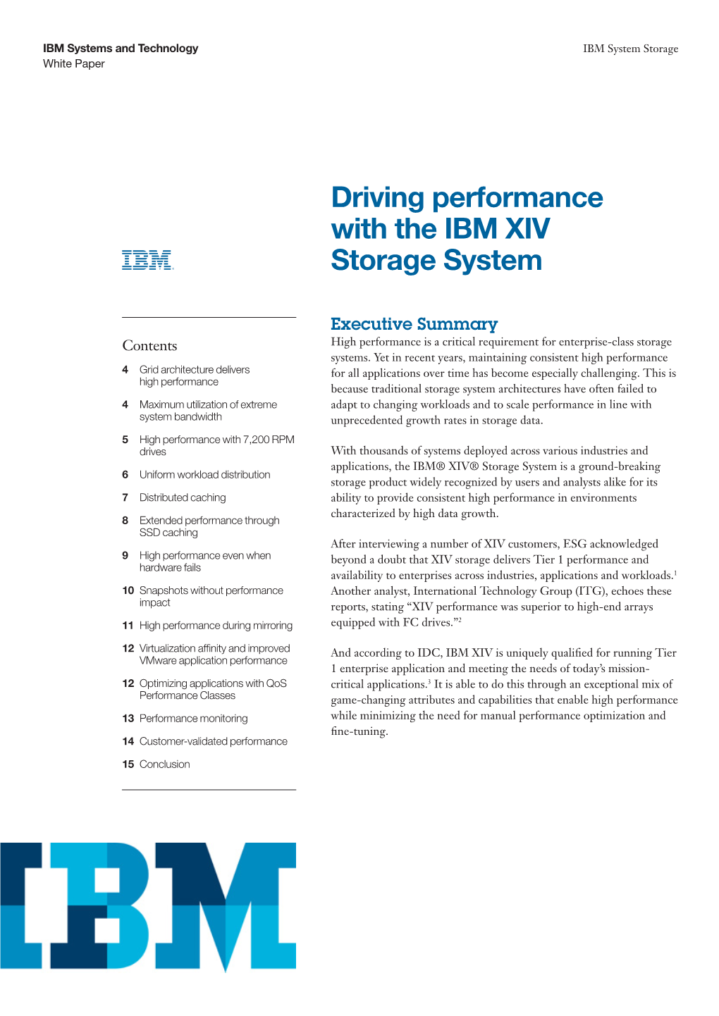 Driving Performance with the IBM XIV Storage System