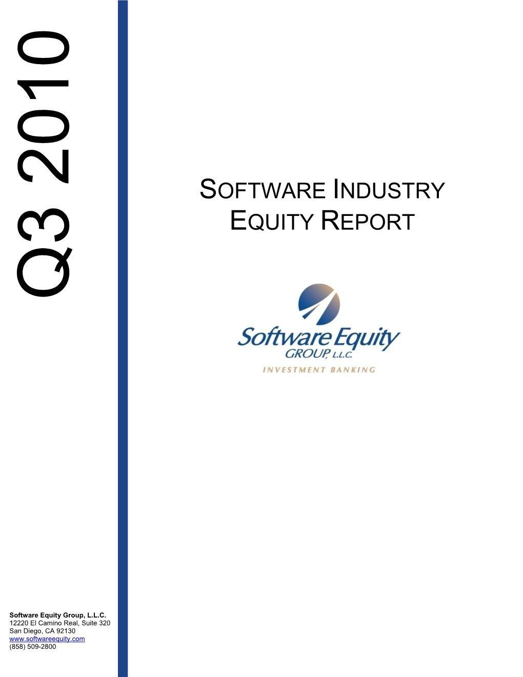 Software Industry Equity Report