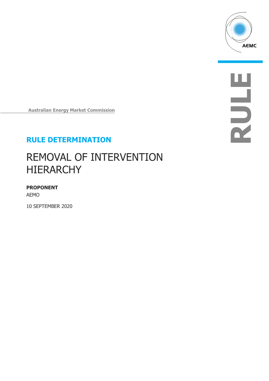 Removal of Intervention Hierarchy