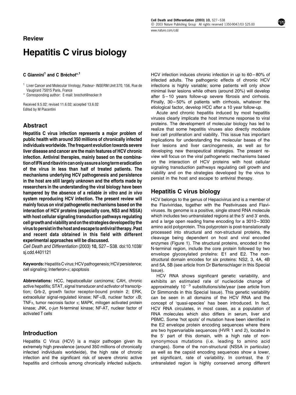 Hepatitis C Virus Biology